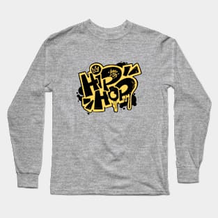 Street Hiphop Design with Graffiti Style Long Sleeve T-Shirt